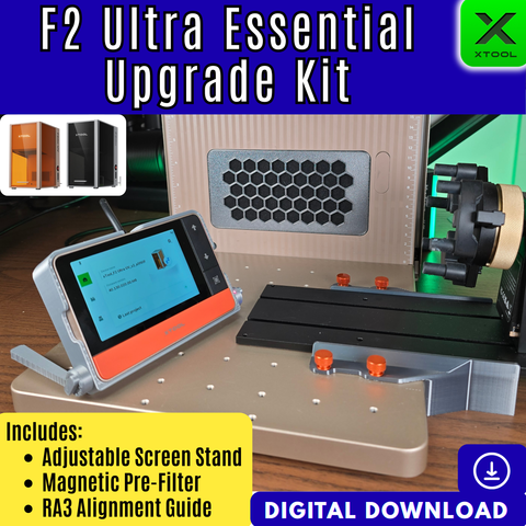 F2 Ultra Essential Upgrade Kit STL Bundle Digital Download (Pre-Filter, Screen Stand & RA3 Guide)