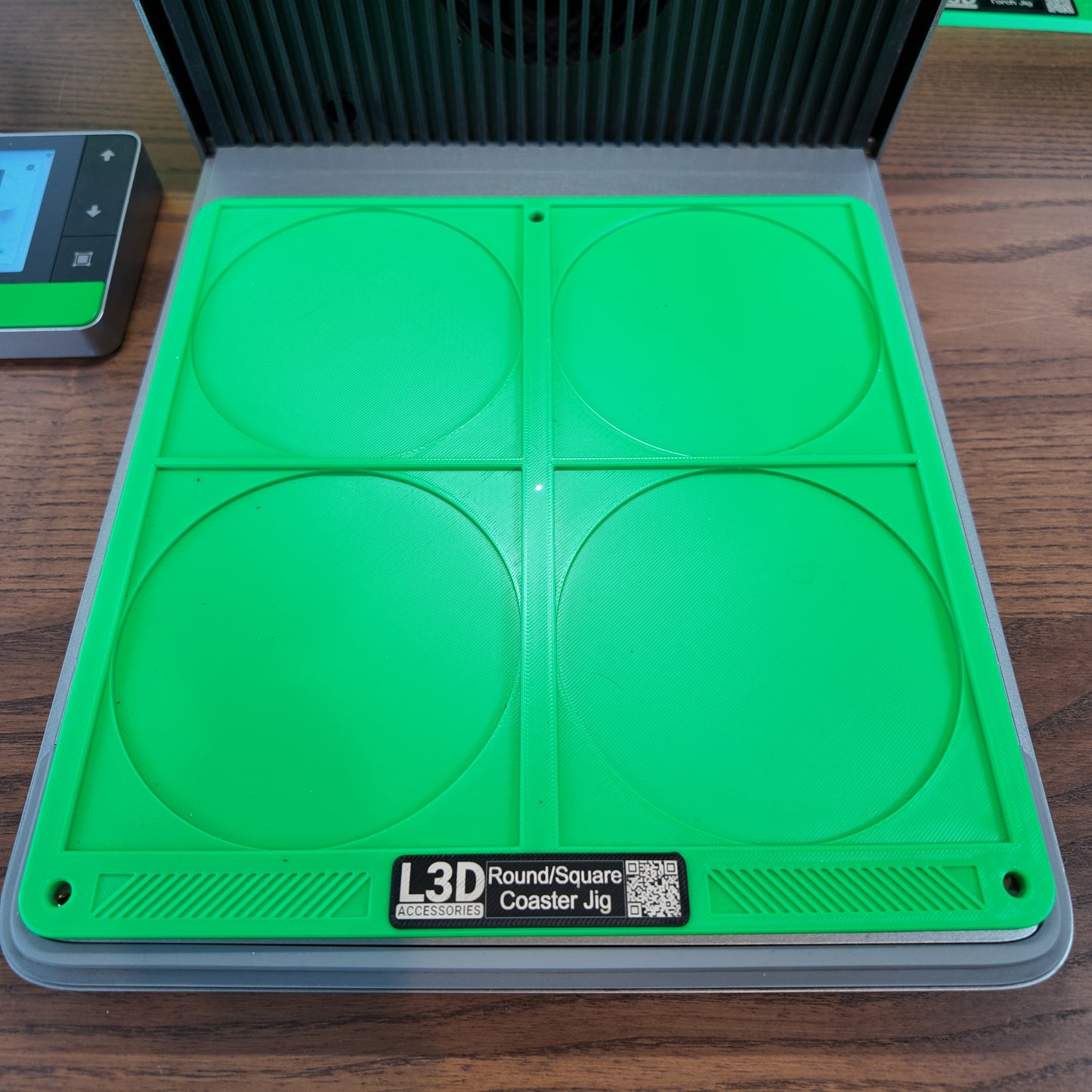 xTool F1 Ultra Coaster Jig | 4-Inch Slate & Wooden Coasters