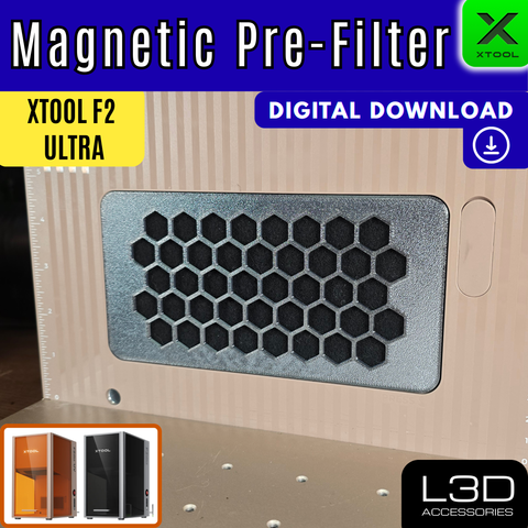 Magnetic Pre-Filter Housing STL for xTool F2 Ultra & F2 Ultra UV (Digital Download)