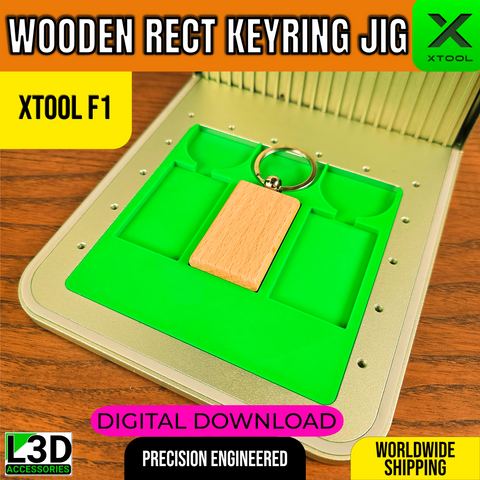 Rectangle Wooden Keychain Jig STL for xTool F1, F1 Lite & F2 | Digital Download