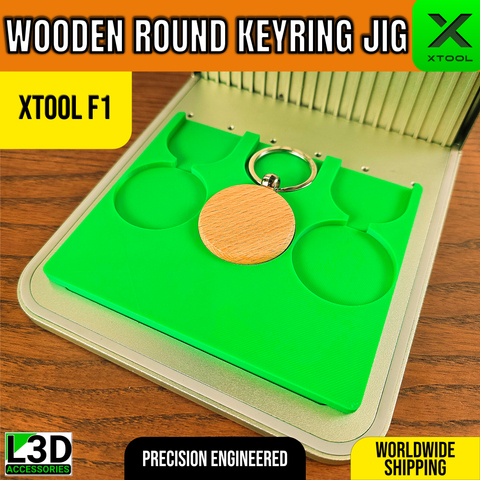 Round Wooden Keychain Engraving Jig for xTool F1, F1 Lite & F2 | 40mm Disc Holder