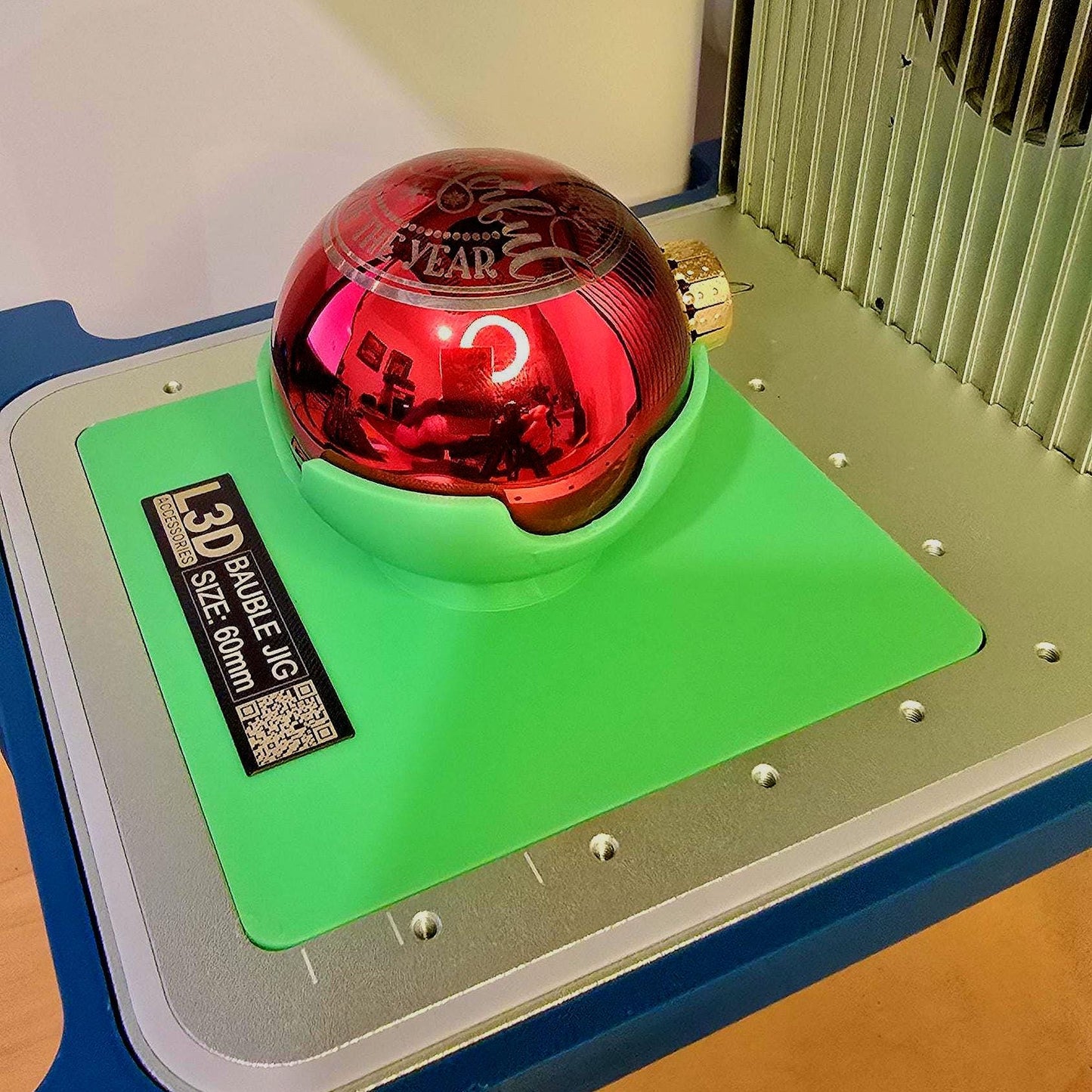 60mm Bauble Jig for xTool F1 & F2 | Precision Engraving Tool