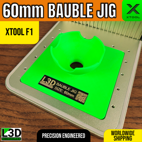 60mm Bauble Engraving Jig for xTool F1, F1 Lite & F2 | Christmas Ornament Holder