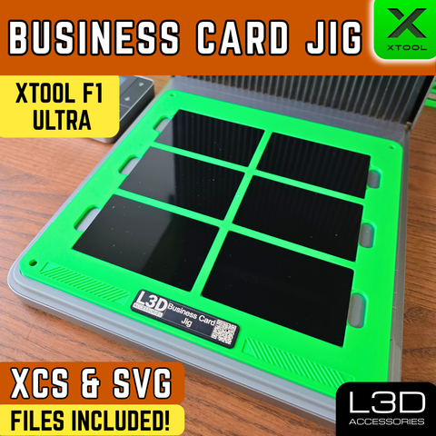 Metal Business Card Engraving Jig for xTool F1 Ultra, F2 Ultra & F2 Ultra UV | 6-Slot Holder