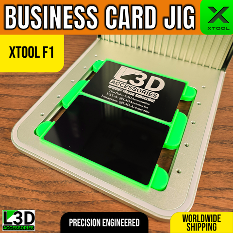 Metal Business Card Engraving Jig for xTool F1, F1 Lite & F2 | Precision Holder
