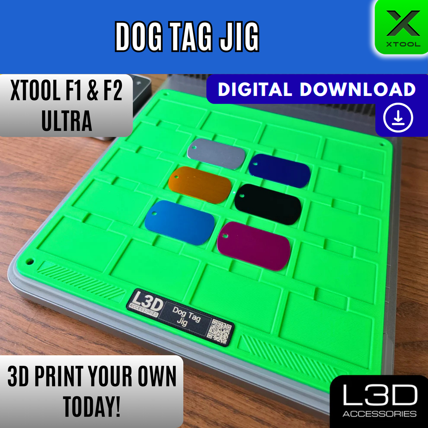 xTool F1 & F2 Ultra Ultimate 20 Jig Bundle STL Files | Digital Download