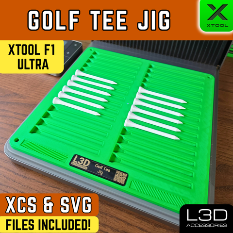 Golf Tee Jig STL for xTool F1 Ultra, F2 Ultra & F2 Ultra UV | Digital Download
