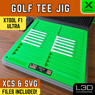 xTool F1 Ultra Golf Tee Jig | Holds 38mm, 70mm & 83mm Tees for Engraving