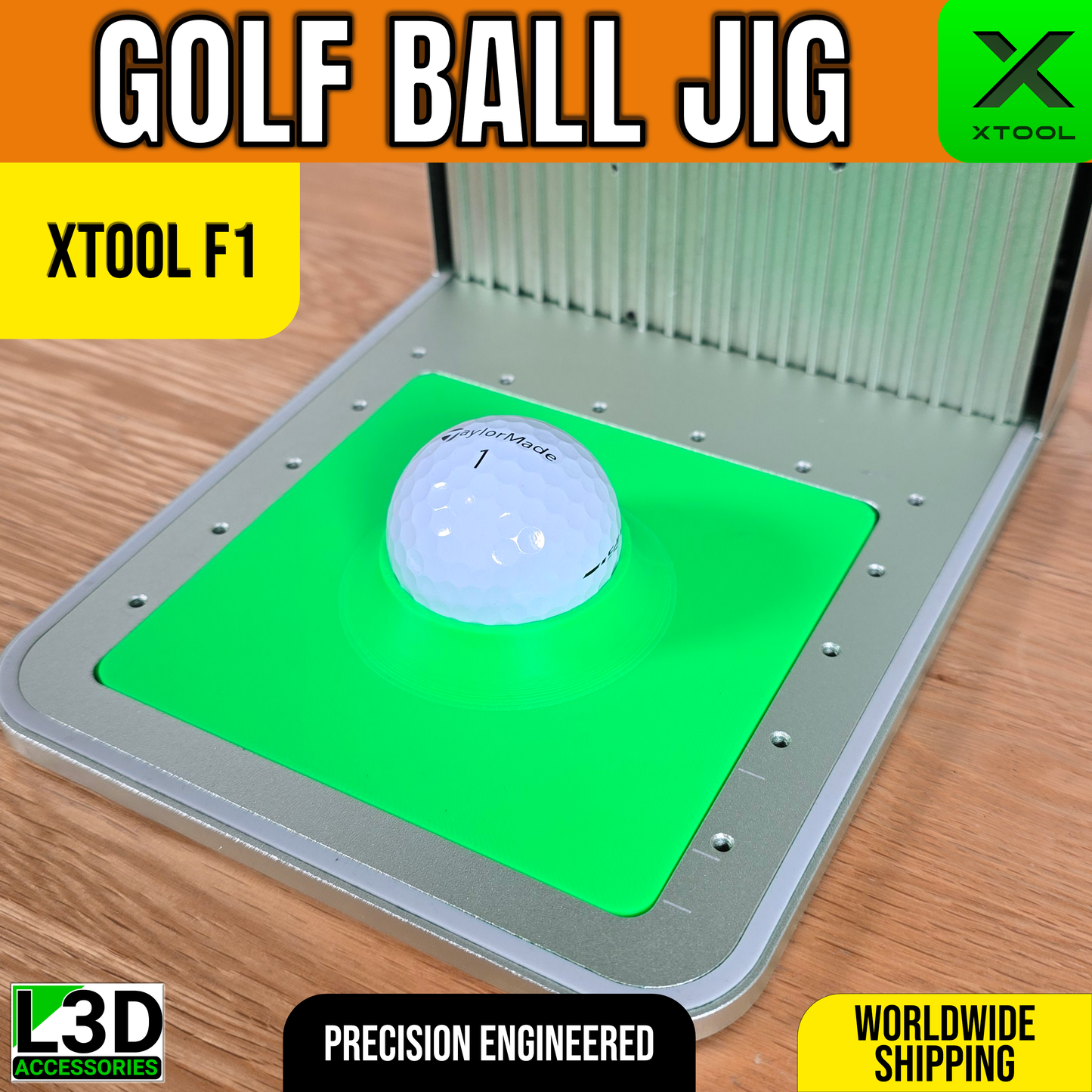 Golf Ball Jig | xTool F1 & F2 Engraving Holder – L3D Accessories