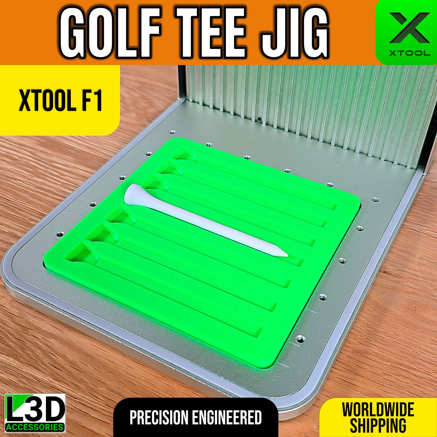 Golf Tee Jig | xTool F1 & F2 Multi-Tee Engraving Holder