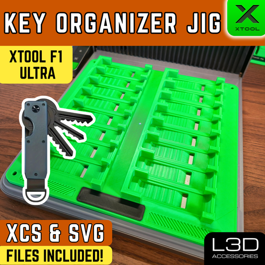 xTool F1 Ultra Key Organizer Jig | Fits Compact Folding Key Holders