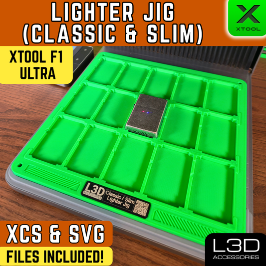 xTool F1 Ultra Classic Lighter Jig | Fits Zippo & Slim Clone Engraving