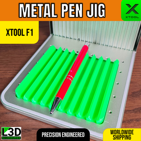 Metal Pen Engraving Jig for xTool F1, F1 Lite & F2 | Retractable Ballpoint Pens