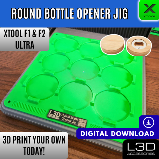 xTool F1 Ultra Round Bottle Opener Jig STL File | Digital Download