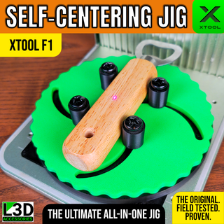 Self-Centering Engraving Jig for xTool F1, F1 Lite & F2 | Adjustable Cylindrical Holder