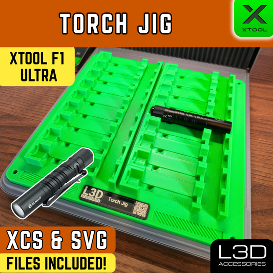 xTool F1 Ultra Torch Engraving Jig | Fits OLight I3T EOS & Similar Flashlights