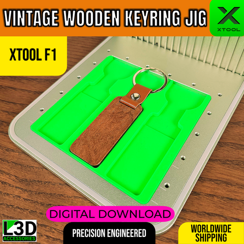 Wooden Keyring Jig STL for xTool F1, F1 Lite & F2 | Digital Download