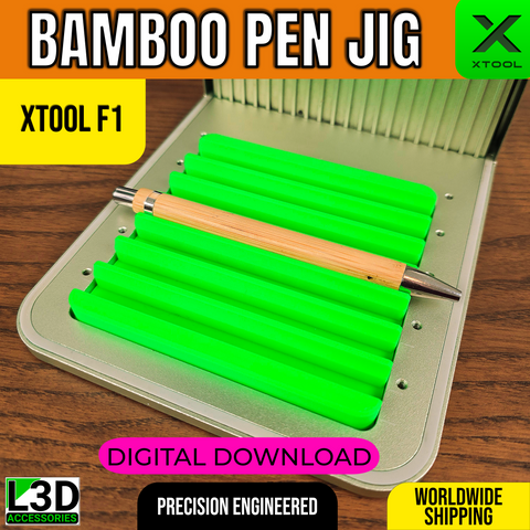 Bamboo Pen Jig STL for xTool F1, F1 Lite & F2 | Digital Download