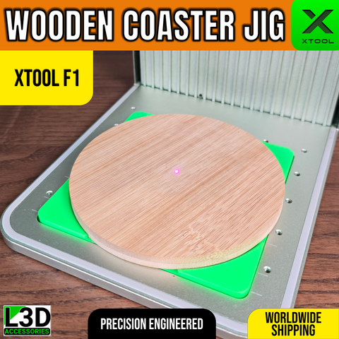 Round Bamboo Coaster Engraving Jig for xTool F1, F1 Lite & F2 | Precision Holder