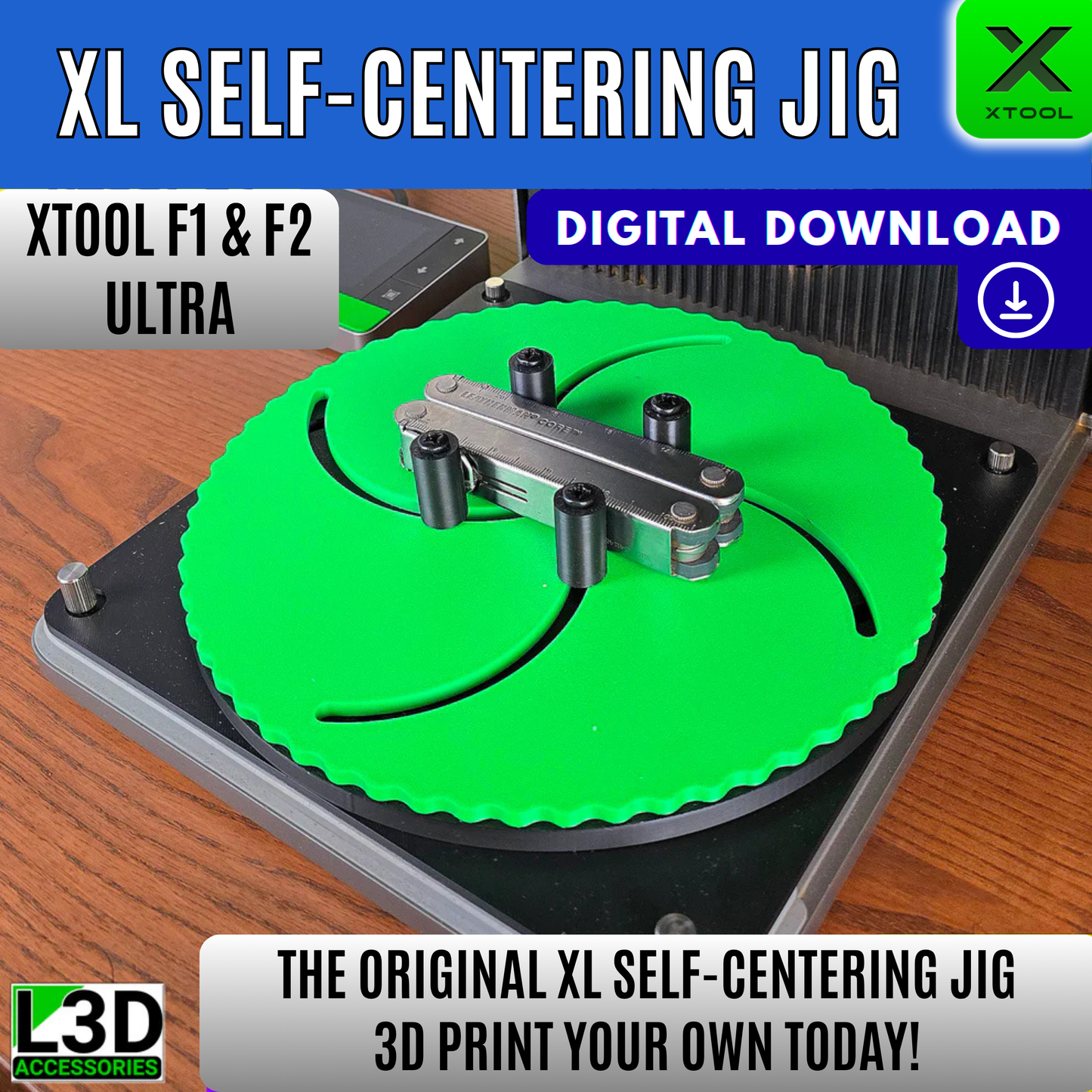 xTool F1 Ultra XL Self-Centering Jig STL File | Digital Download