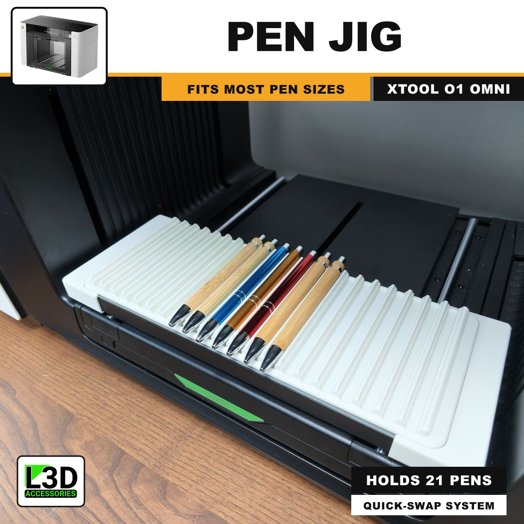 Pen Jig for xTool O1 Omni, holds 21 pens