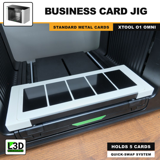 Business Card Jig, holds 5 cards