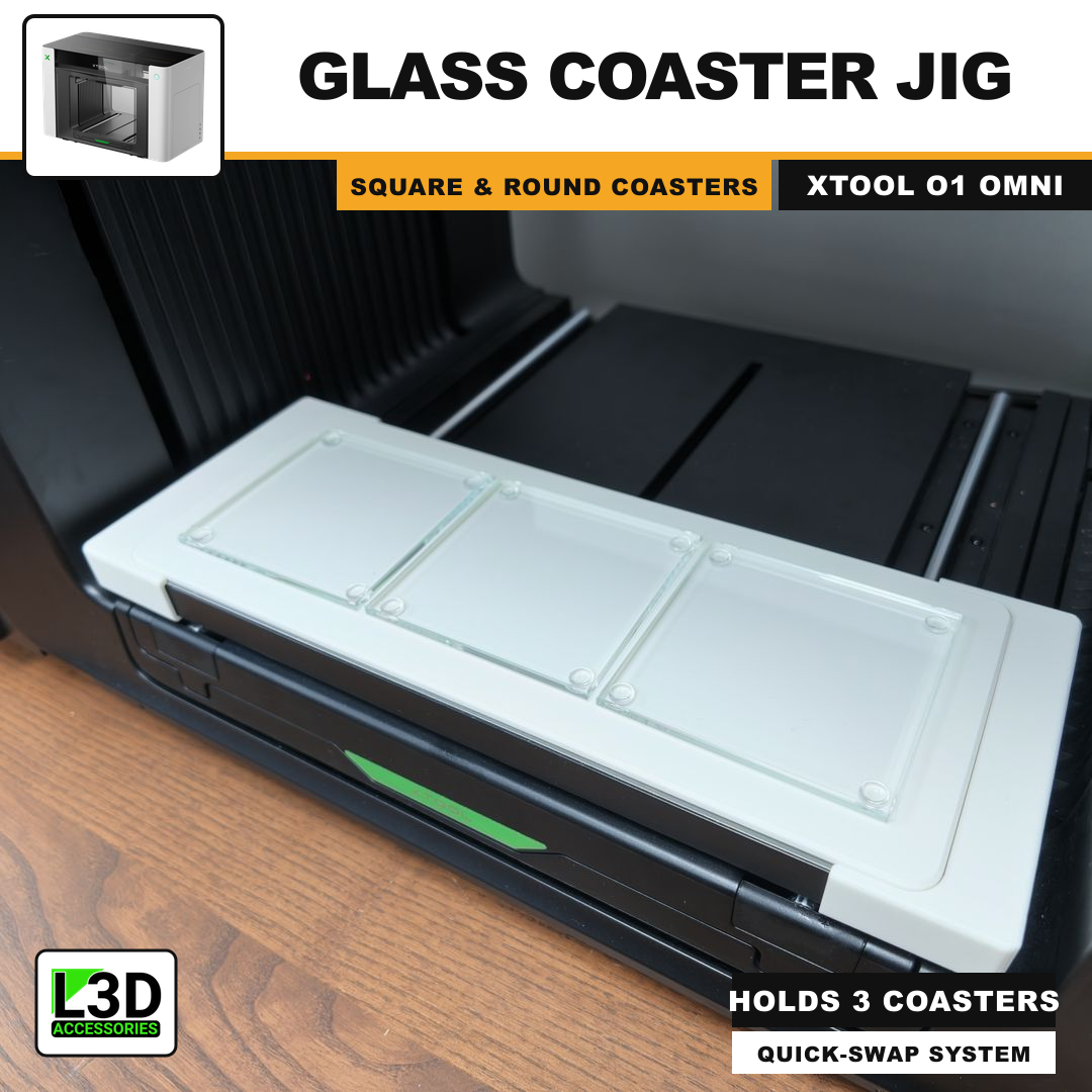 Glass Coaster Jig, holds 3 coasters