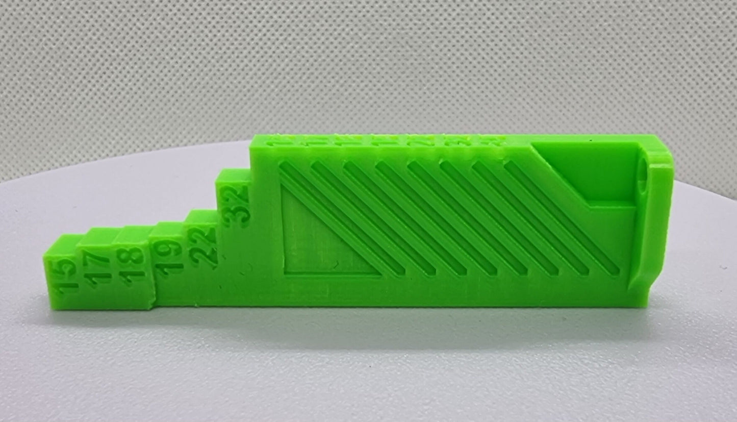 Festool Domino DF500 - Metric Fence Height Thickness Gauge  (15mm, 17mm, 18mm, 19mm, 22mm, 32mm, 40mm) UK/EU Veneer Sizes