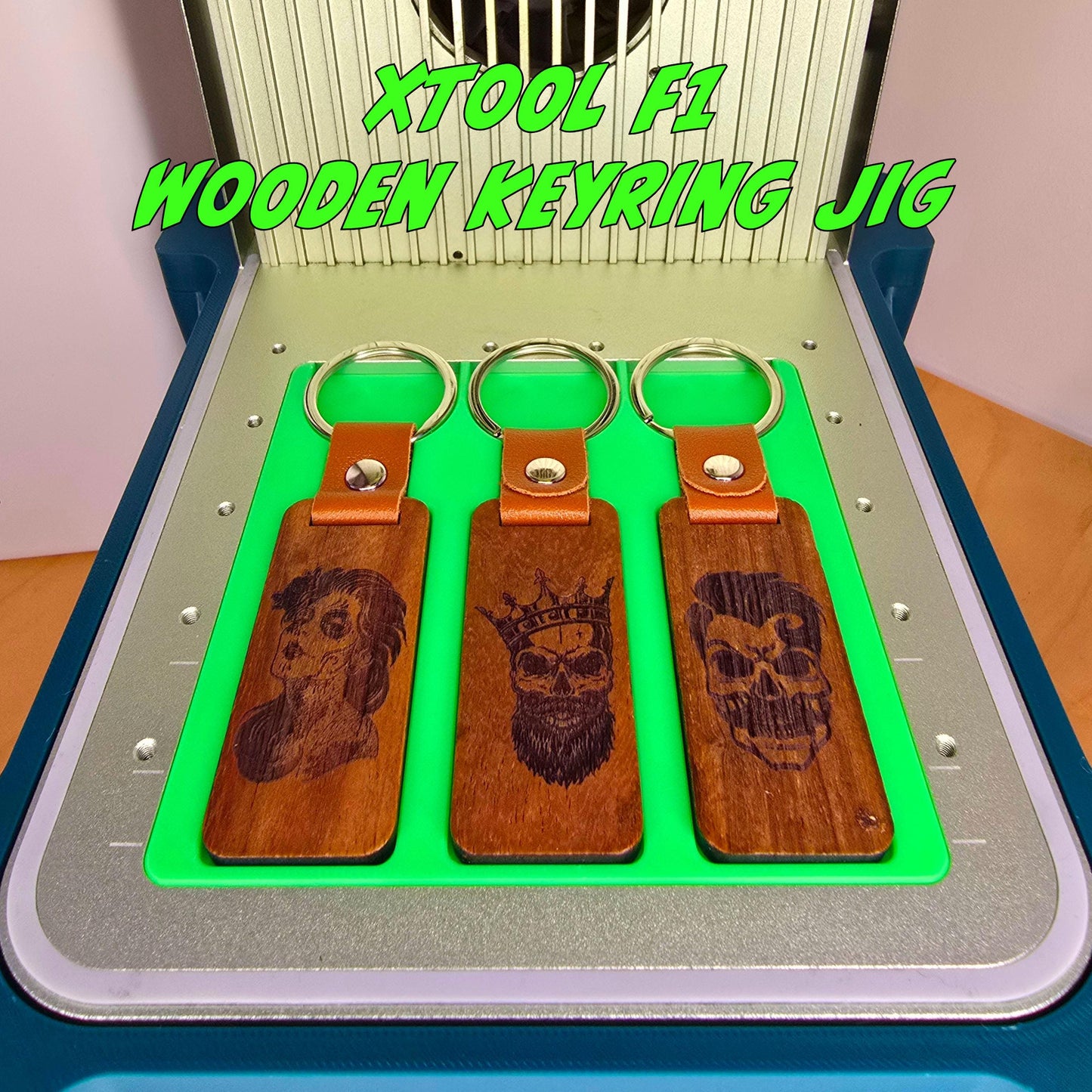 Digital Download | Wooden Keyring Jig File for xTool F1 & F1 Lite