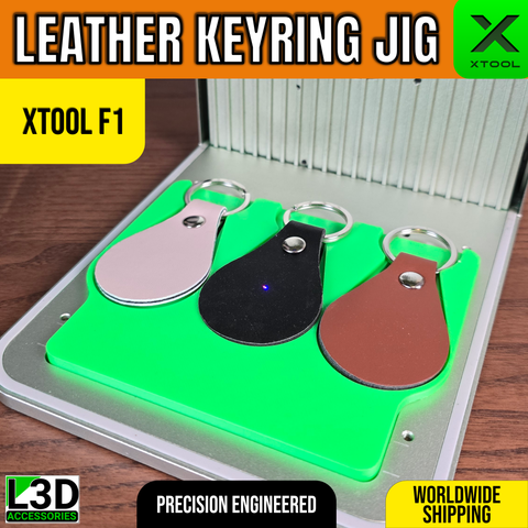 PU Leather Keychain Engraving Jig for xTool F1, F1 Lite & F2 | Batch Engraving Holder
