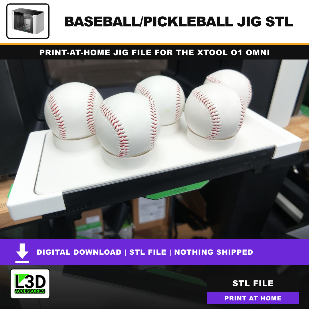 Baseball and Pickleball Jig STL, included in Volume 2