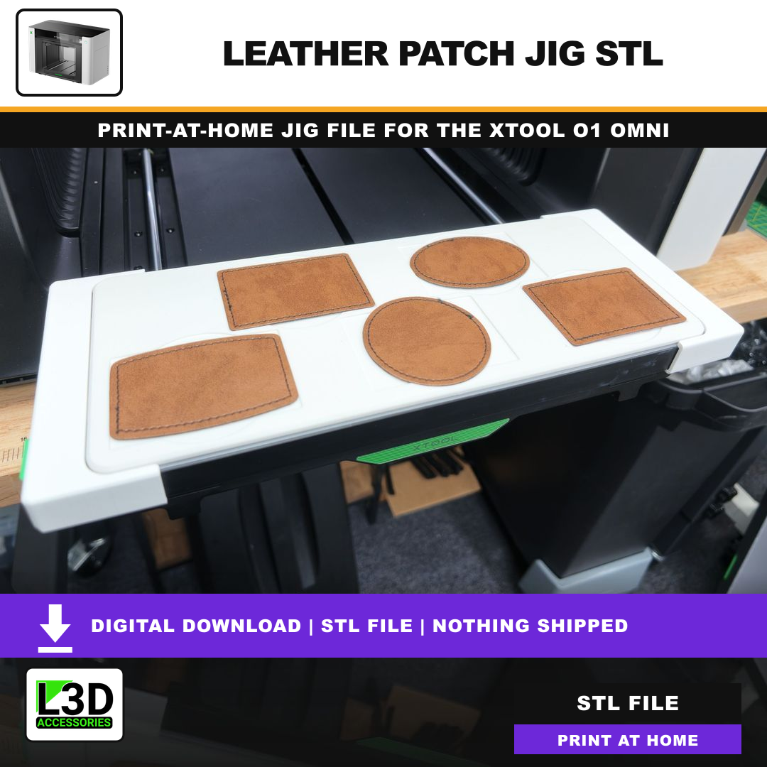 Leather Patch Jig STL, included in Volume 2