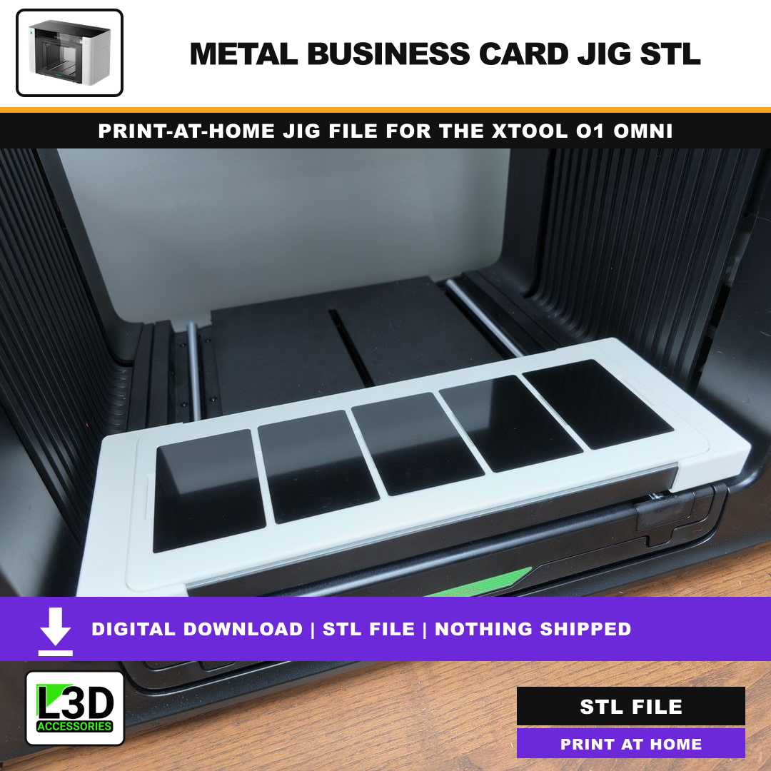 Metal Business Card Jig STL, included in Volume 1