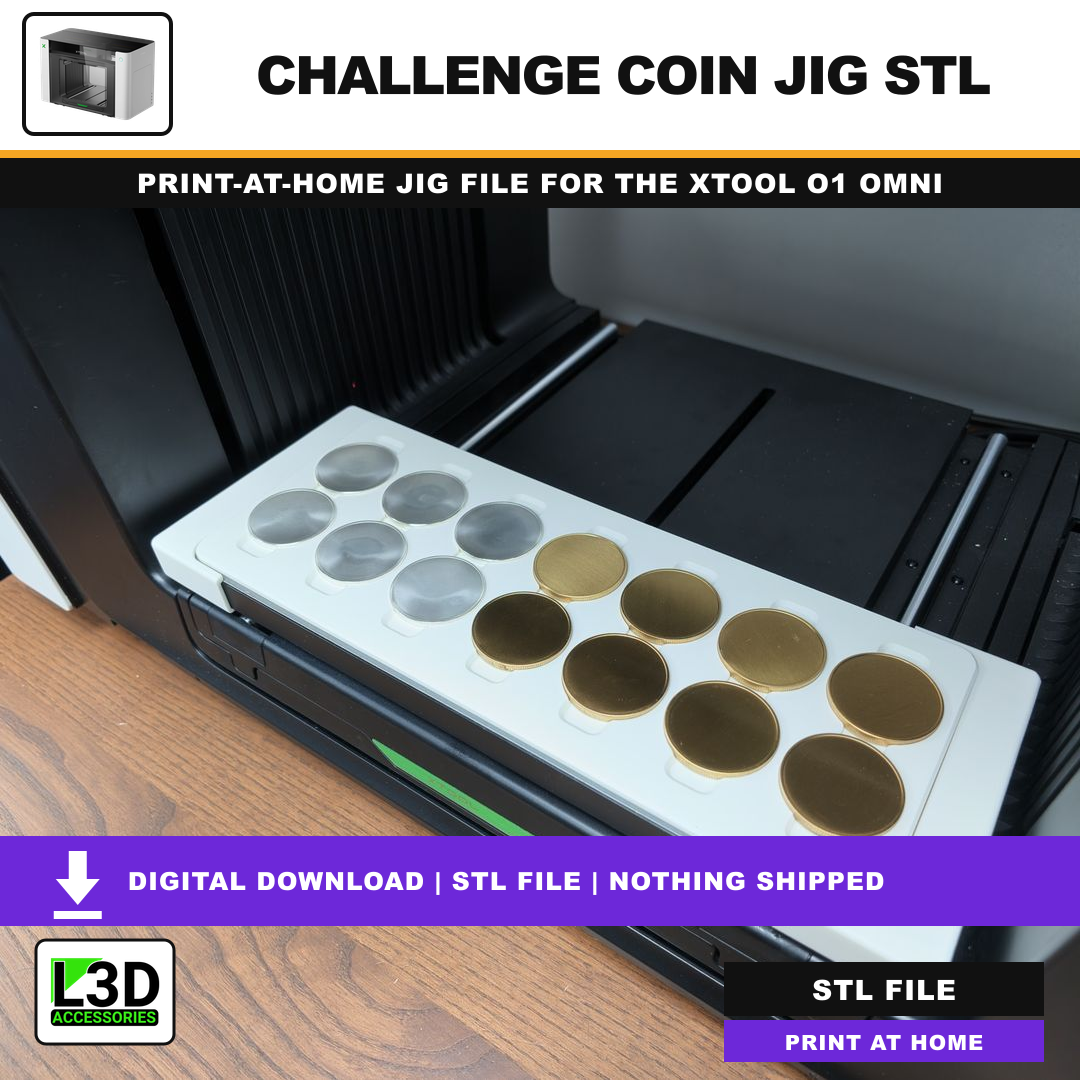 Challenge Coin Jig STL, included in Volume 1
