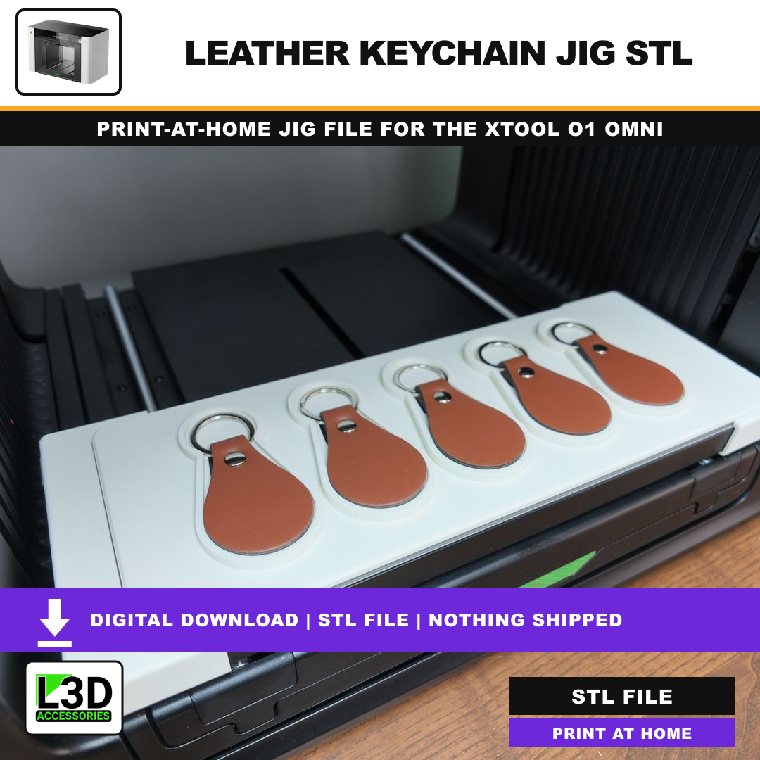 Leather Keychain Jig STL, included in Volume 1