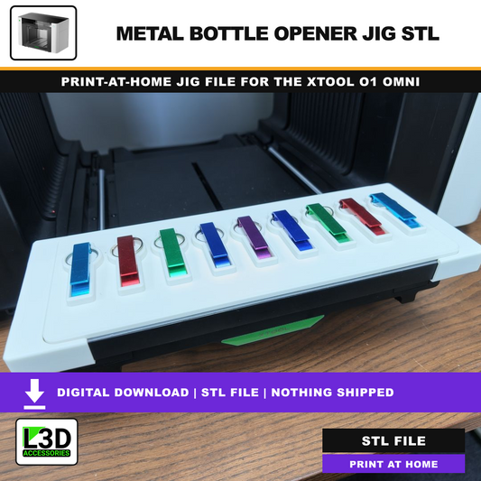L3D Metal Bottle Opener Keychain Jig STL for xTool O1 Omni - digital download hero
