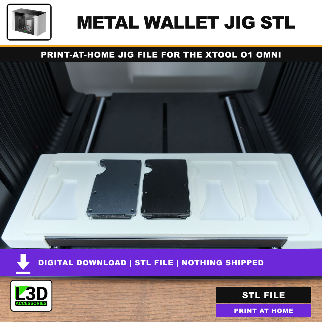 Metal Wallet Jig STL, included in Volume 1