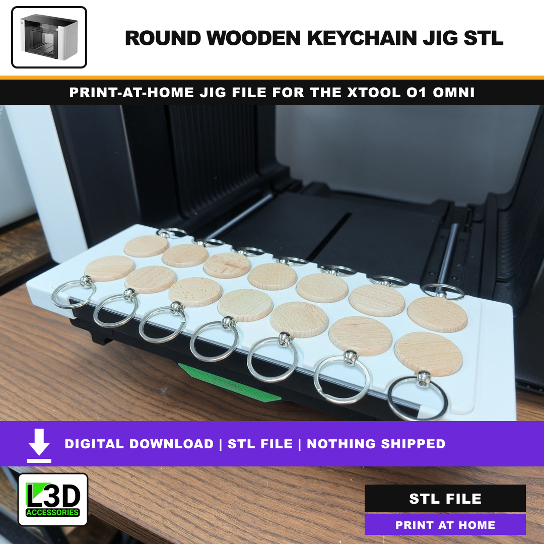 Round Wooden Keychain Jig STL, included in Volume 1