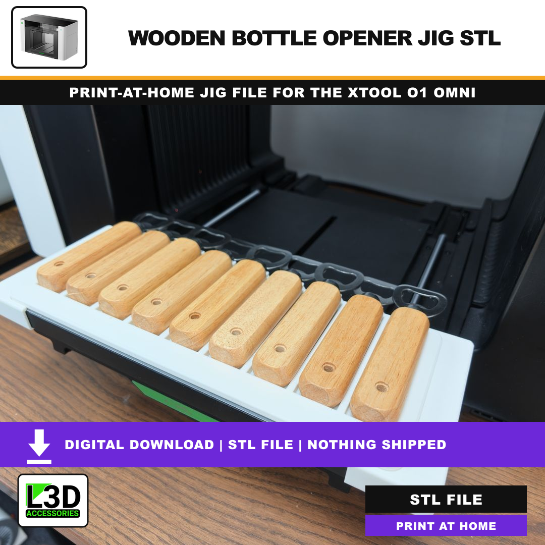Wooden Bottle Opener Jig STL, included in Volume 1
